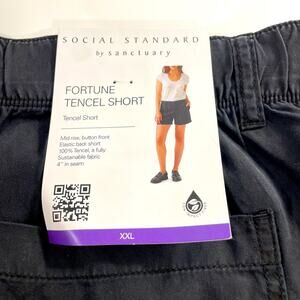 NWT Social Standard Sanctuary Anthro Shorts Hiking Camp Washed Grey Size XXL